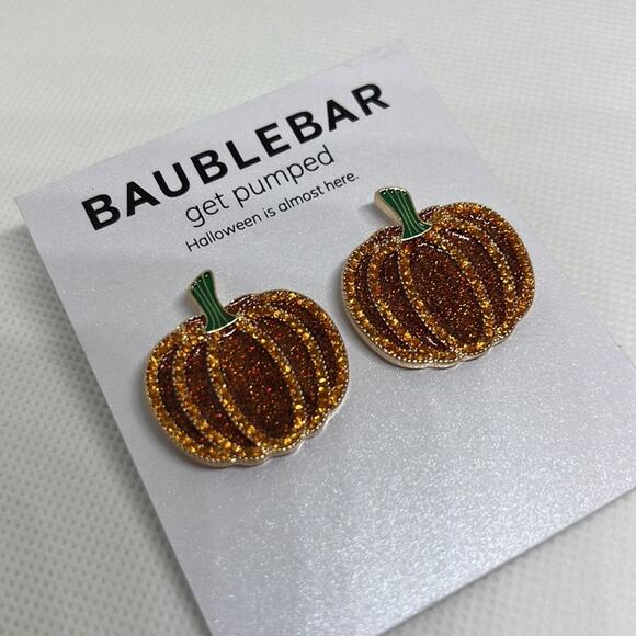 BaubleBar “Get Pumped” Pumpkin Earrings Retail $55 - Picture 4 of 5